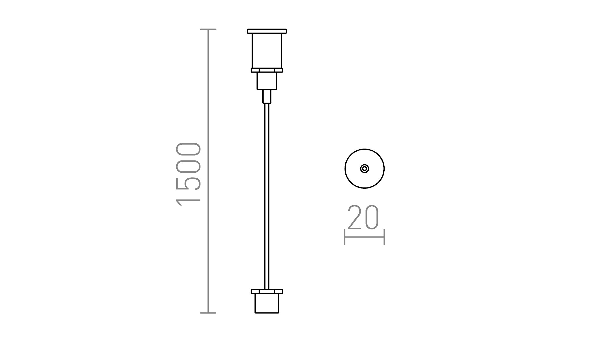 EUTRAC 1,5m cavo di sospensione - Product sketch