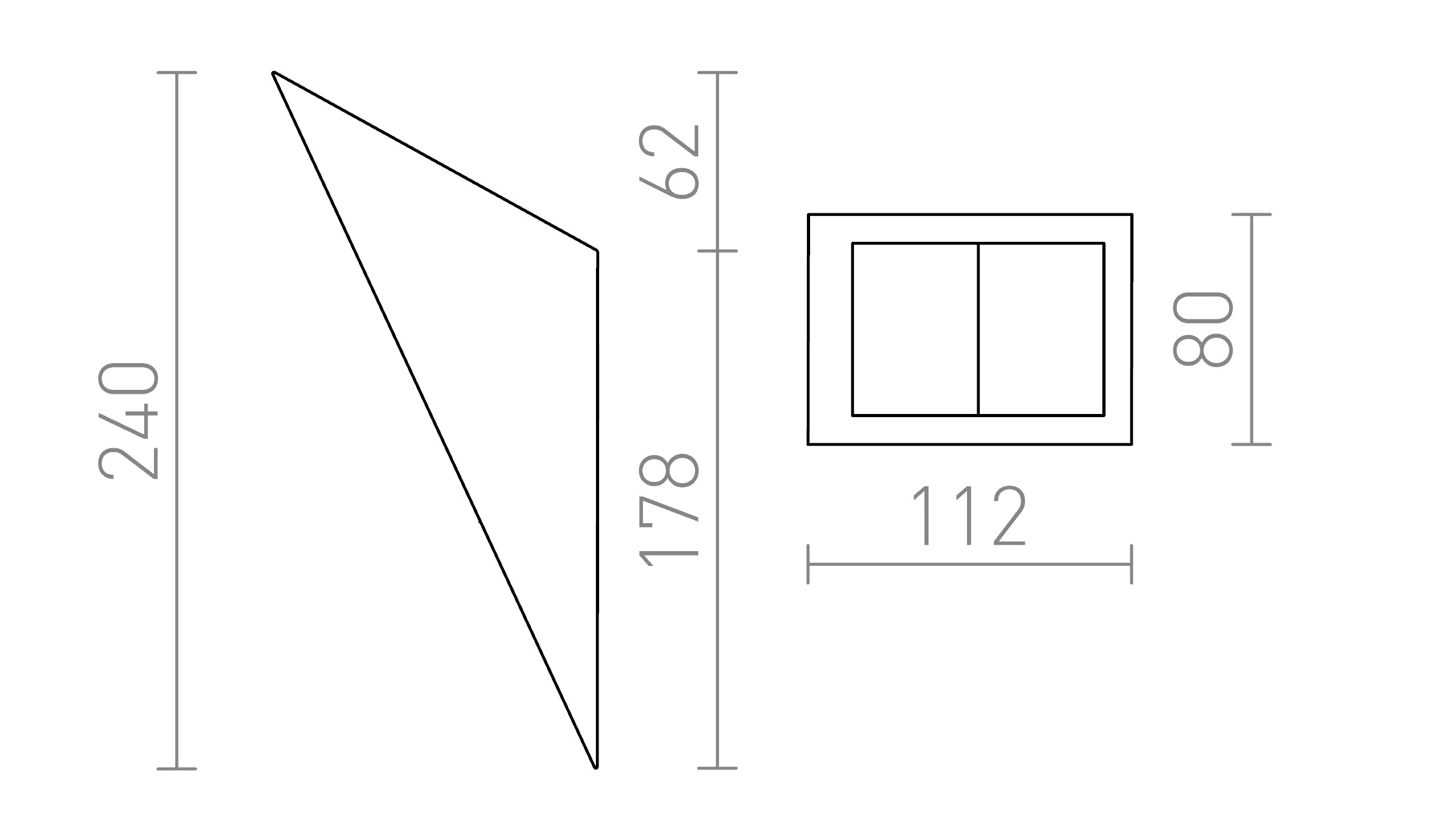 HAY Επιτοίχιος λαμπτήρας - Product sketch