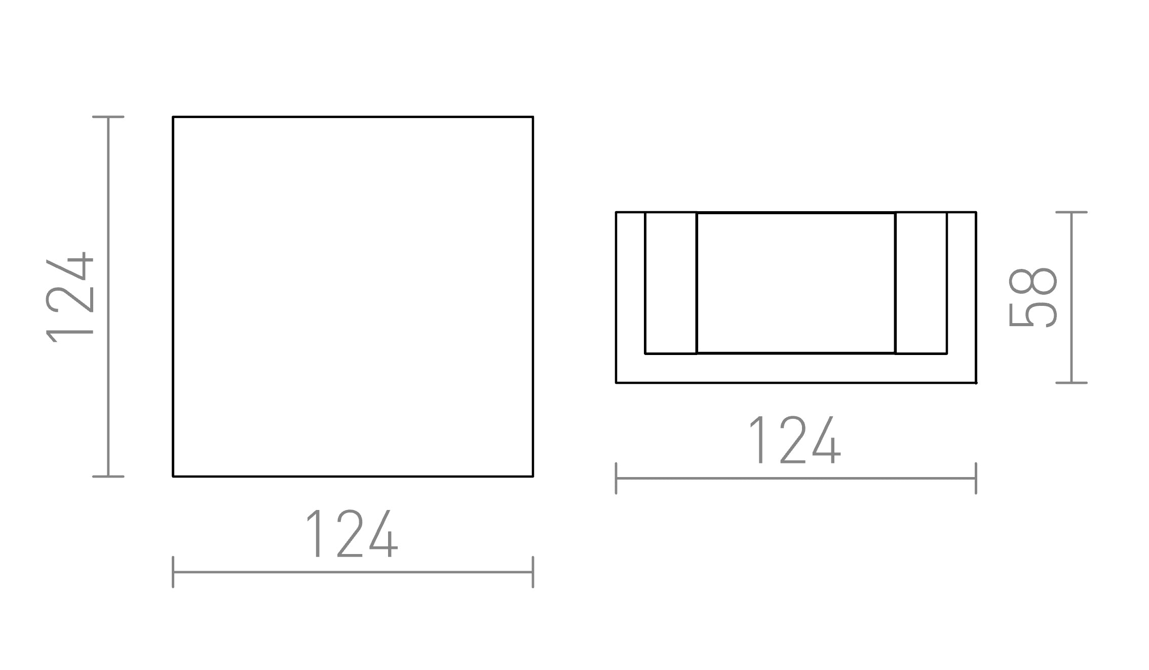 JACK LED wandlamp lamp - Product sketch