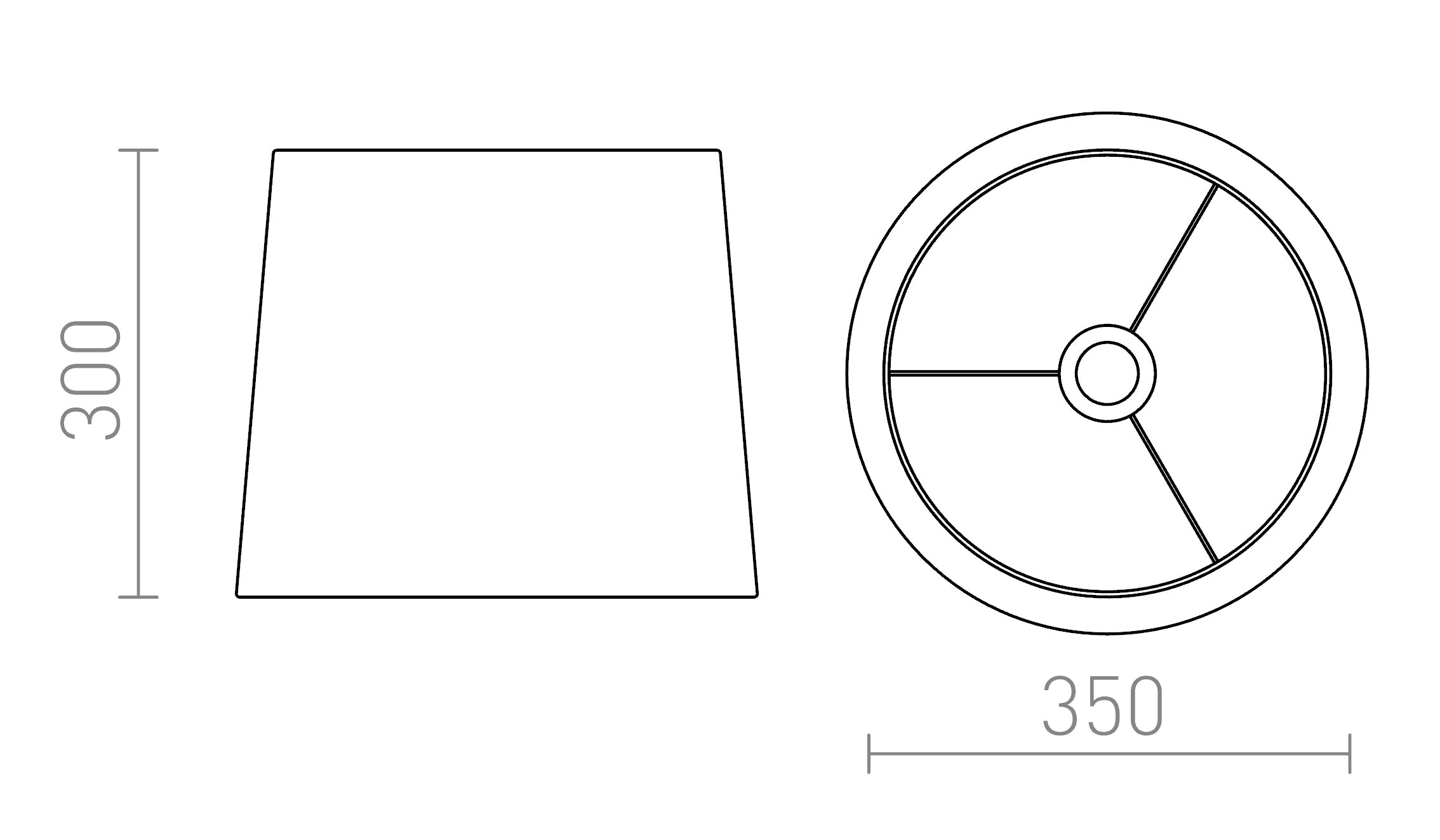 CONNY 35/30 lampenkap voor staande lamp - Product sketch