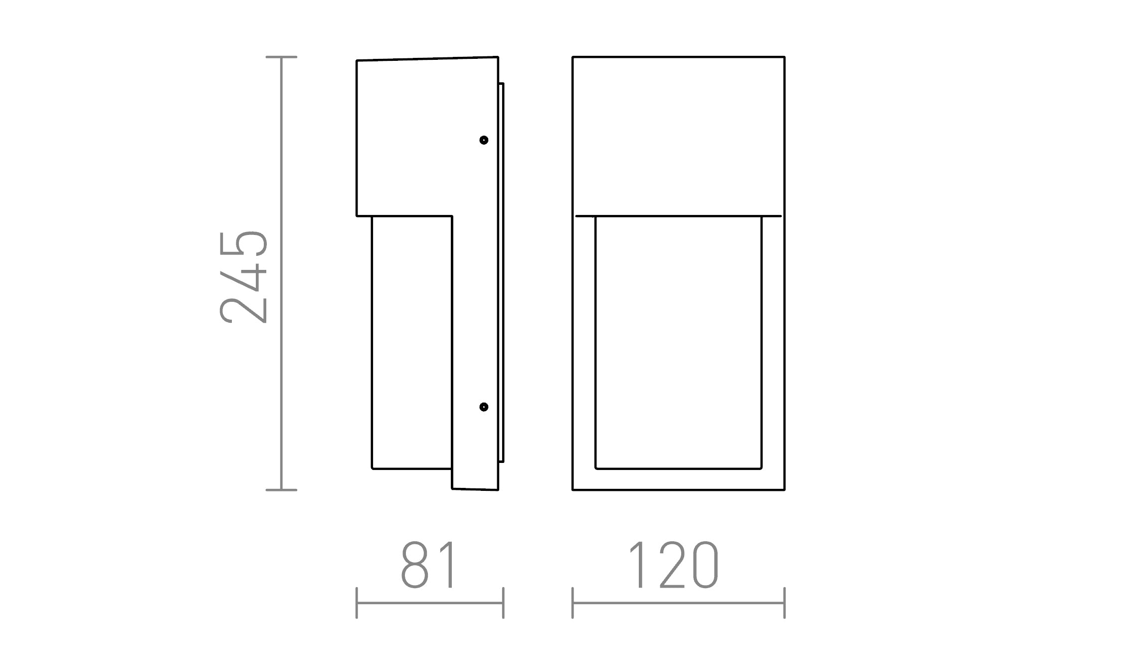 CHICAGO na parede lâmpada - Product sketch