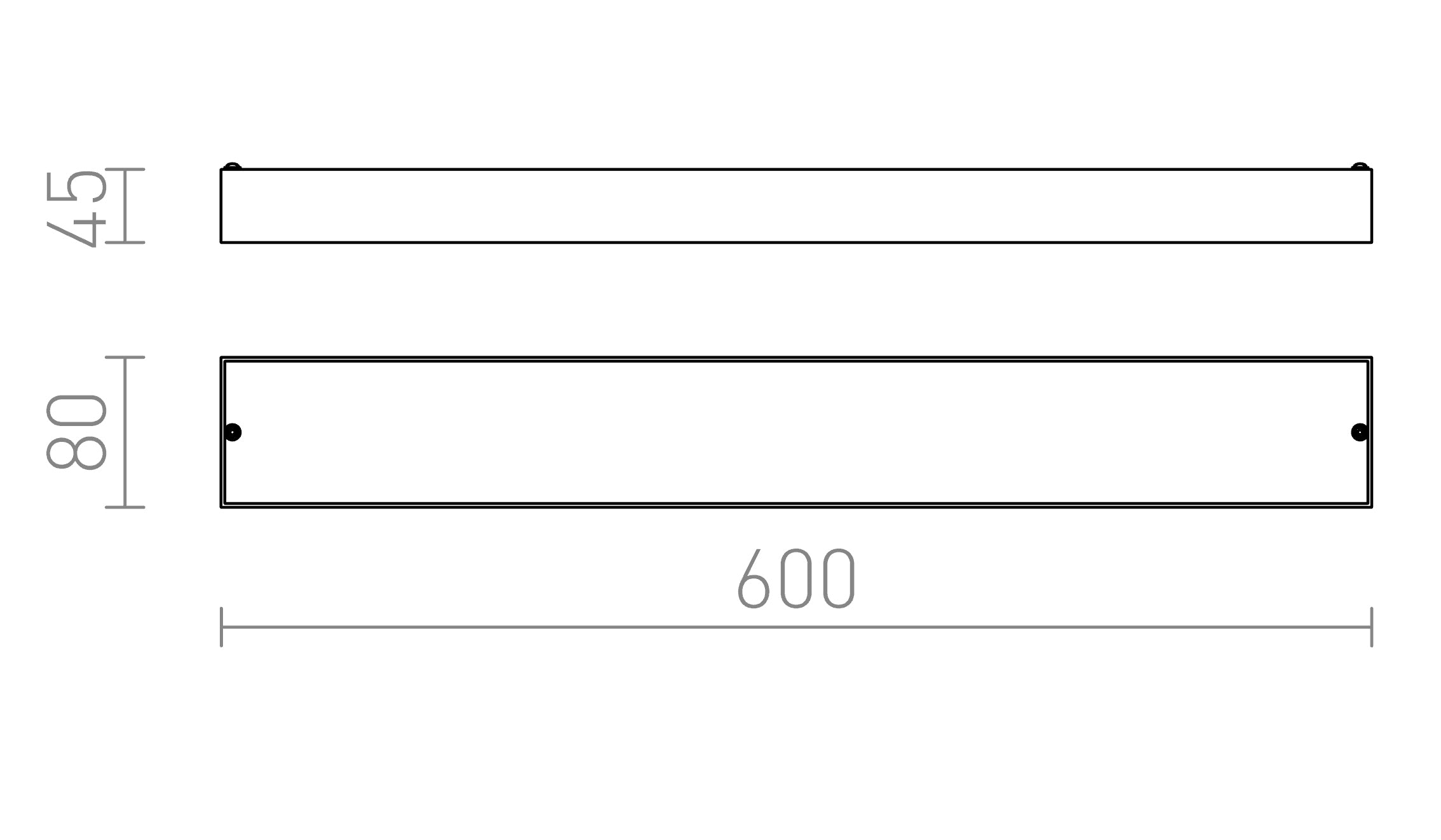 MARINA LED 60 nástenná lampa - Product sketch