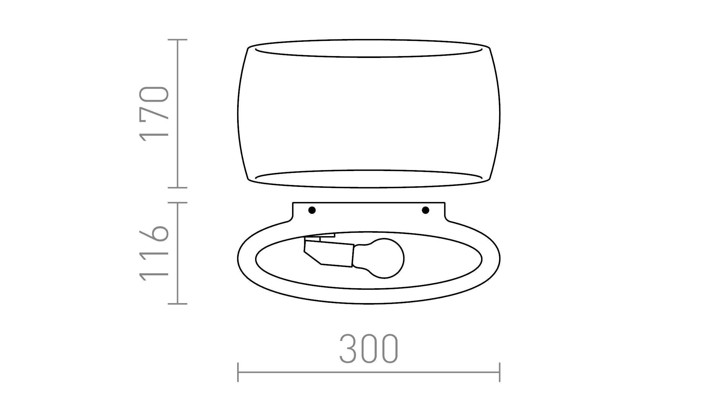 VERITA стенна лампа - Product sketch