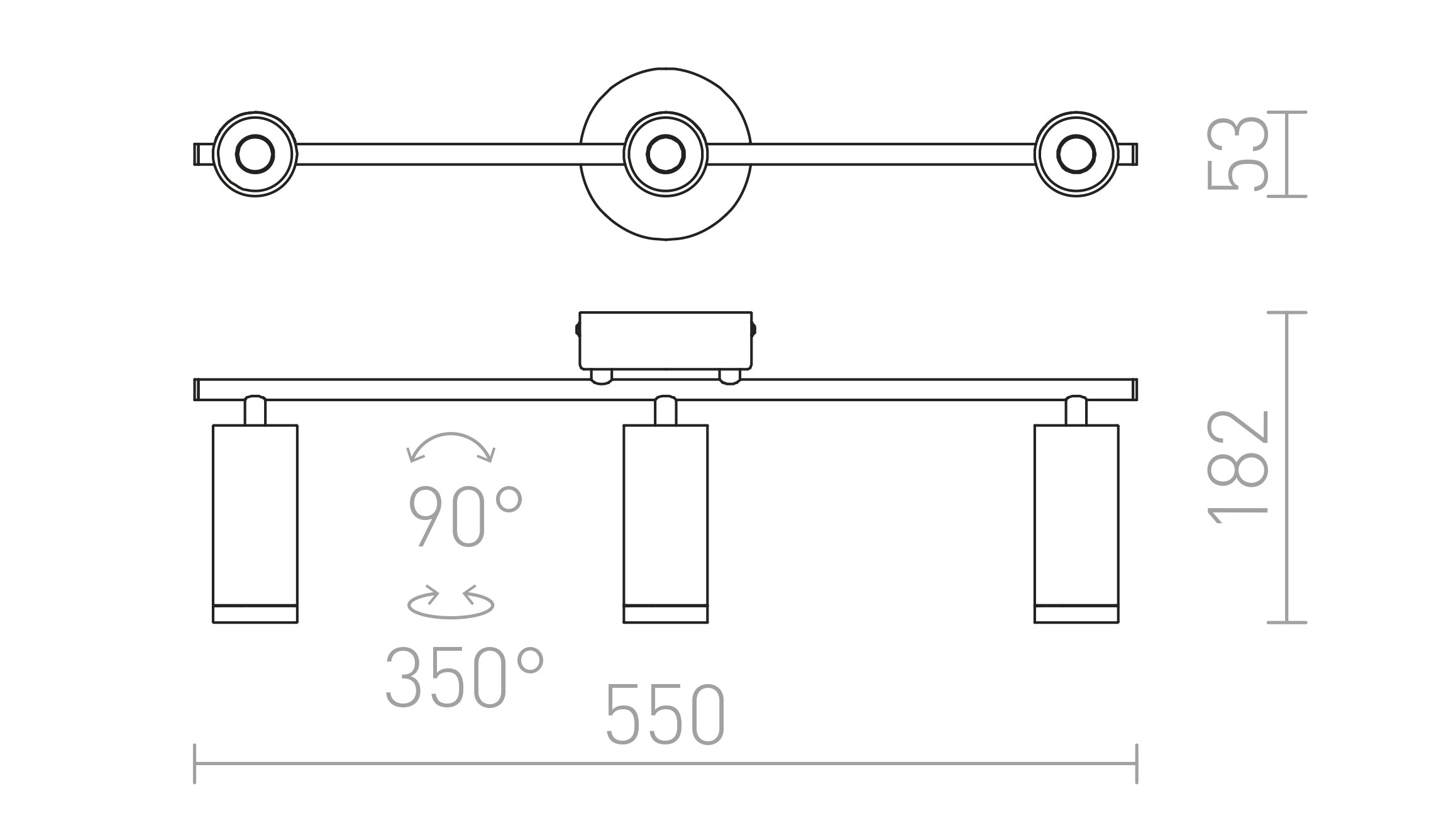 BOGARD III стенна лампа - Product sketch