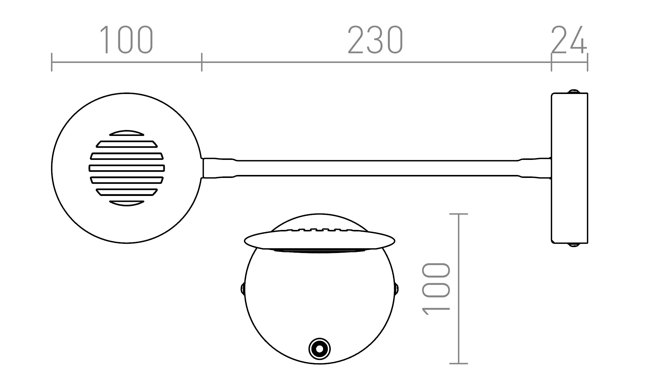 FLAP de perete lampă - Product sketch
