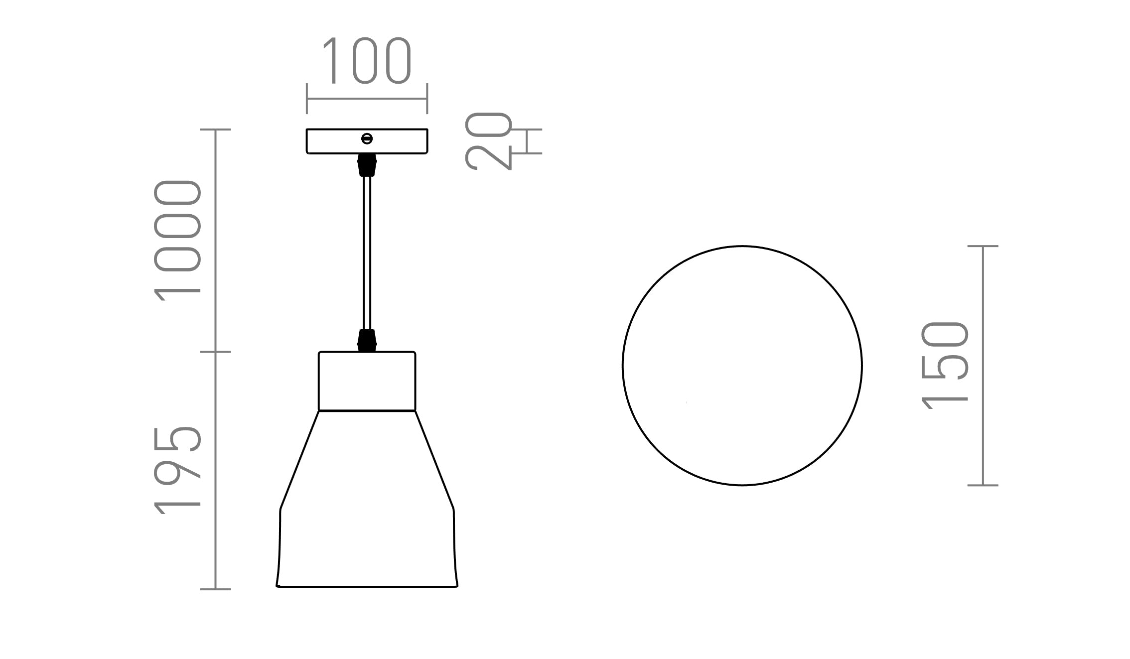 FRUTTI pendant lamp - Product sketch