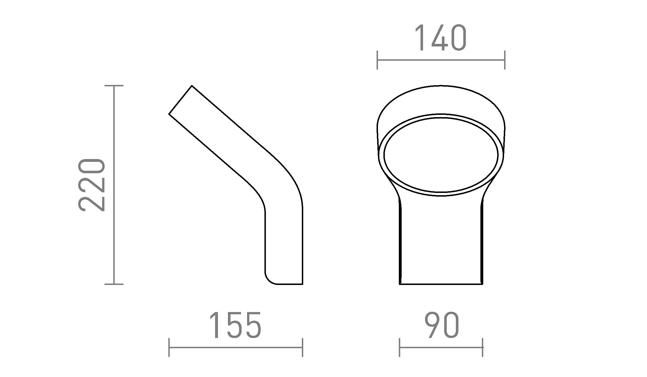 ELIA wall lamp - Product sketch