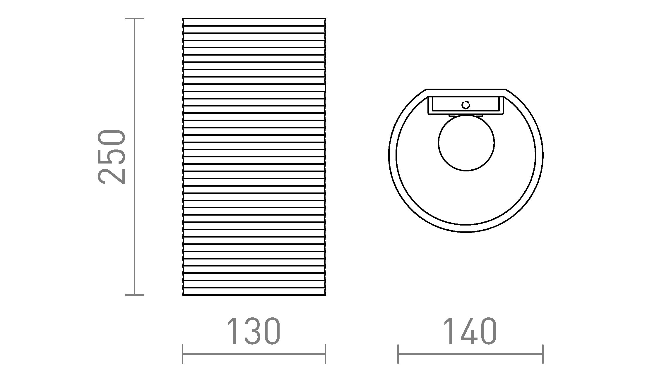 CALLUM RR4 250 de perete lampă - Product sketch