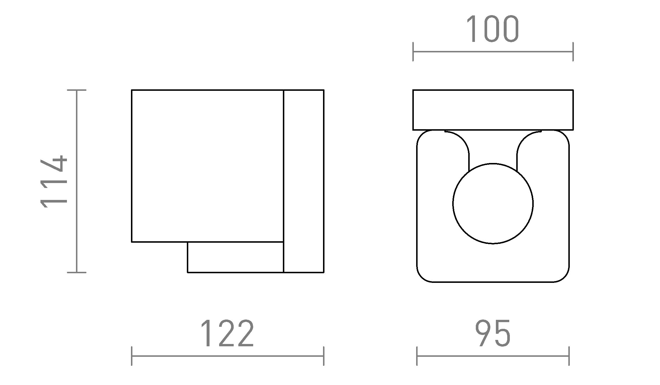 PHILLY wall lamp - Product sketch