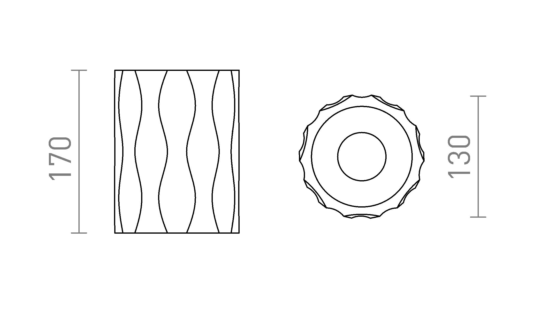 ANGELINA de tavan lampă - Product sketch