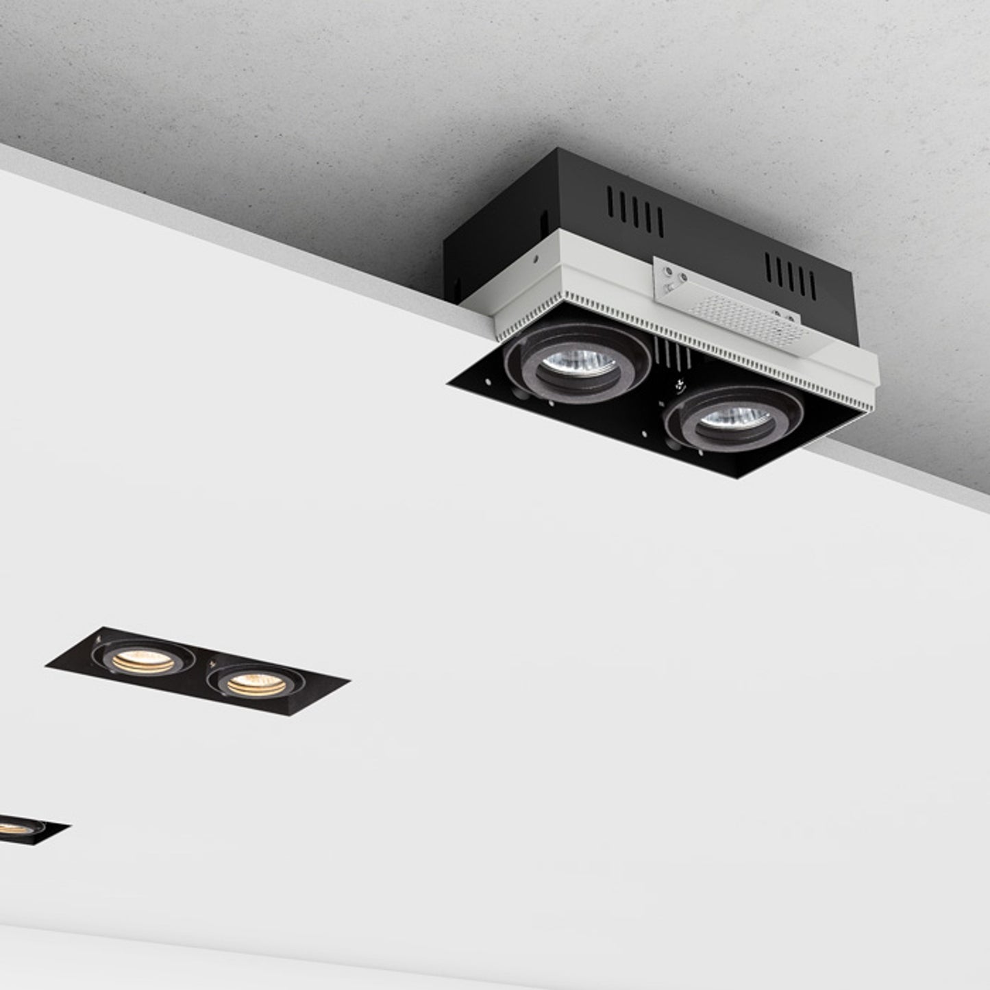 RENDL recessed light ELECTRA II black 230V GU10 2x50W R12053 7