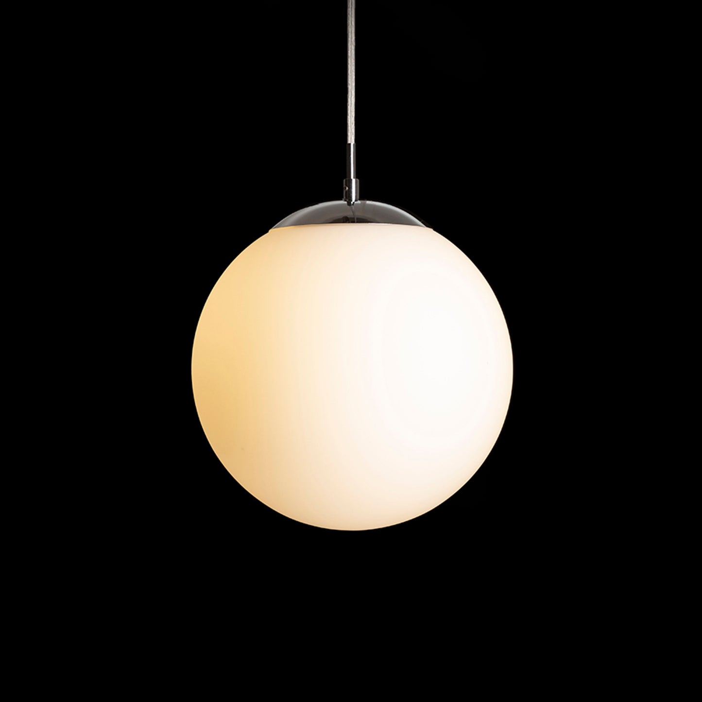 RENDL pendant lamp LUNA 25 pendant opal-colored glass/chrome 230V LED E27 15W R13746 4