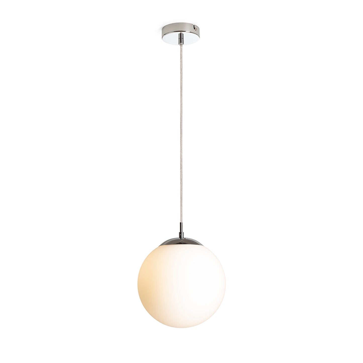 RENDL pendant lamp LUNA 25 pendant opal-colored glass/chrome 230V LED E27 15W R13746 5