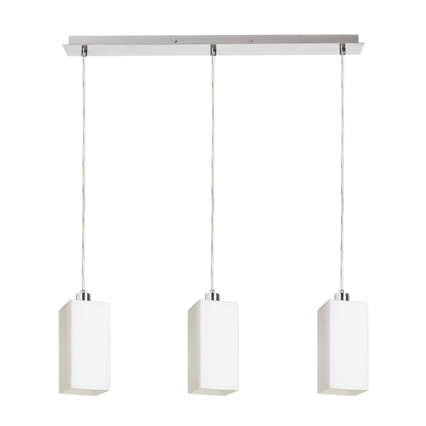 RENDL pendant lamp LIZ III 60 pendant opal-colored glass/matt nickel 230V LED E27 3x15W R14023 1