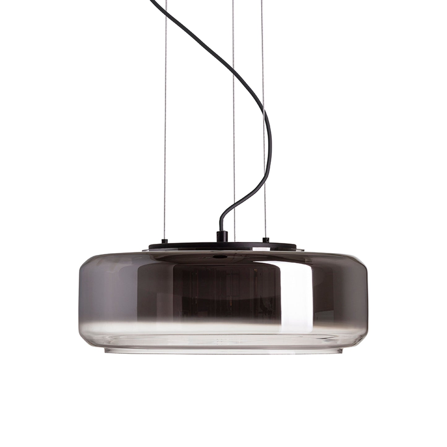 RENDL pendant lamp NAOMI 35 pendant smoke-colored glass/frosted glass/black 230V LED 18W 3000K R14400 8