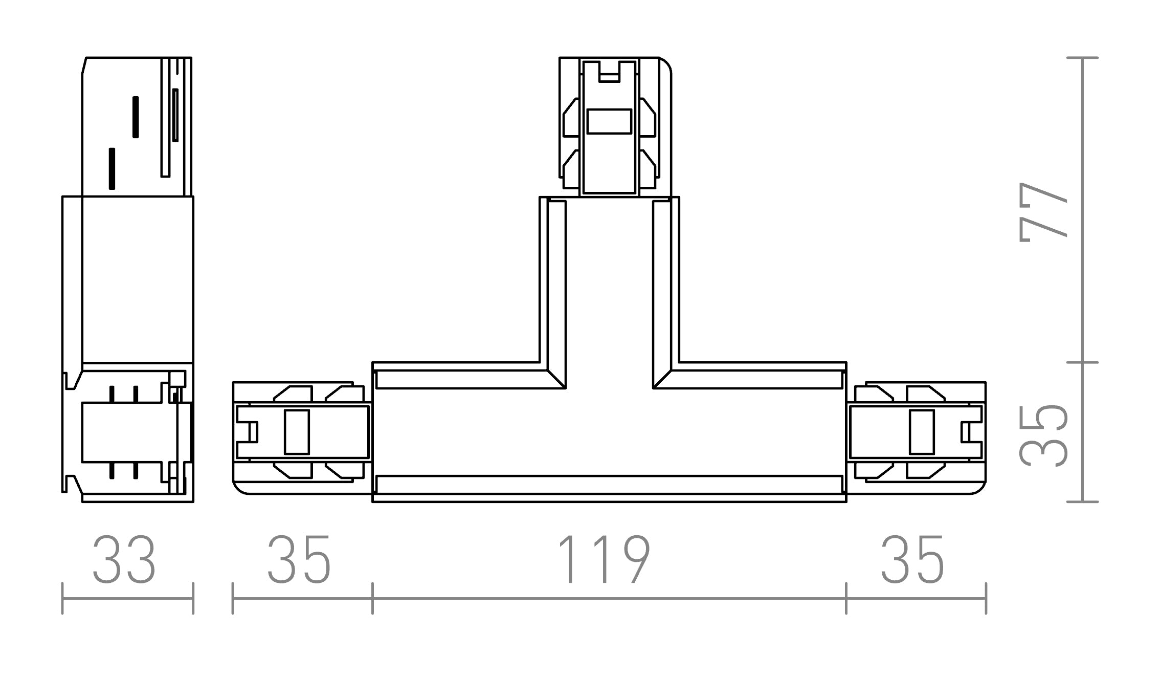 EUTRAC T-CONNECTOR - Product sketch