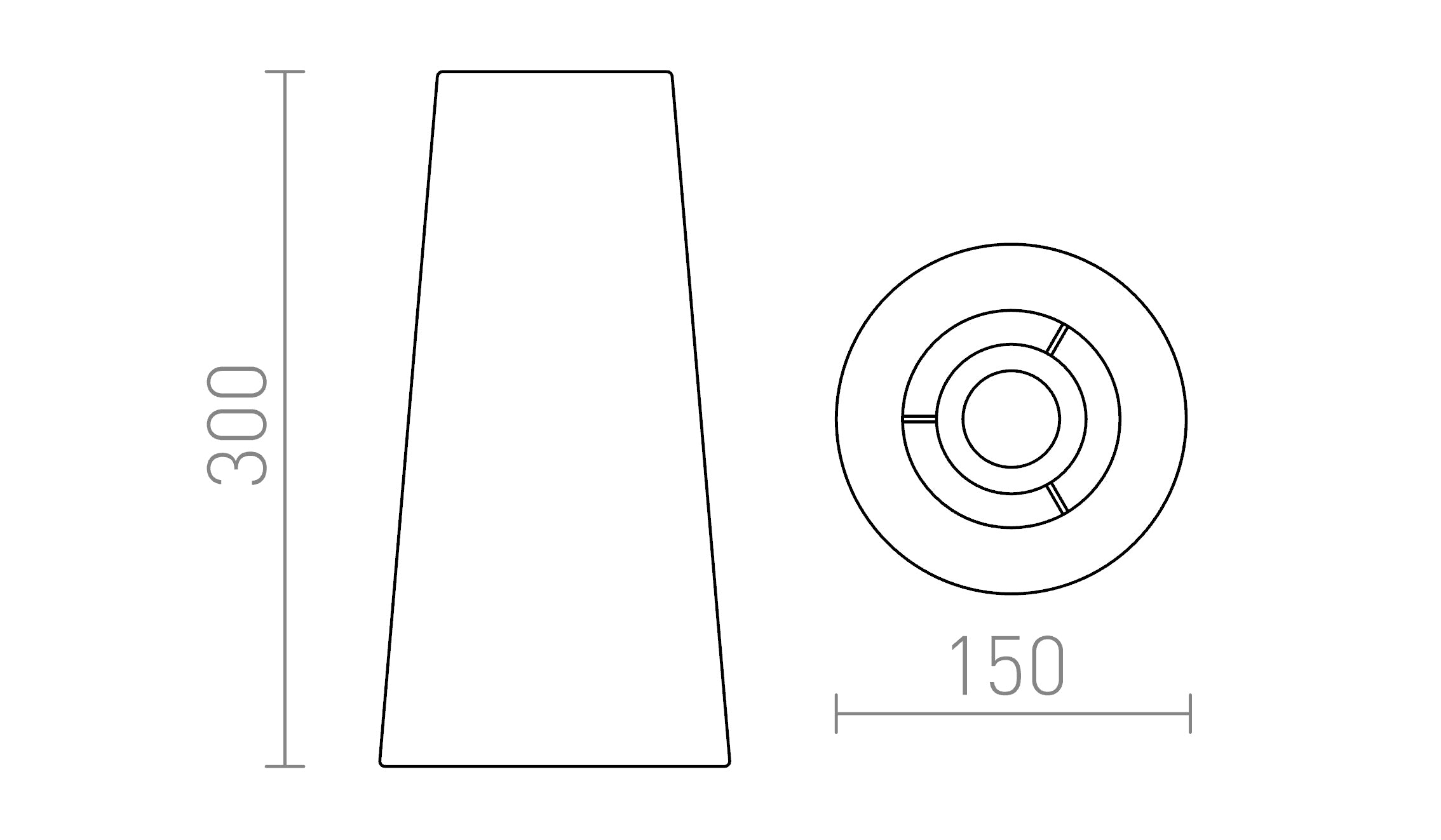 CONNY 15/30 table shade - Product sketch