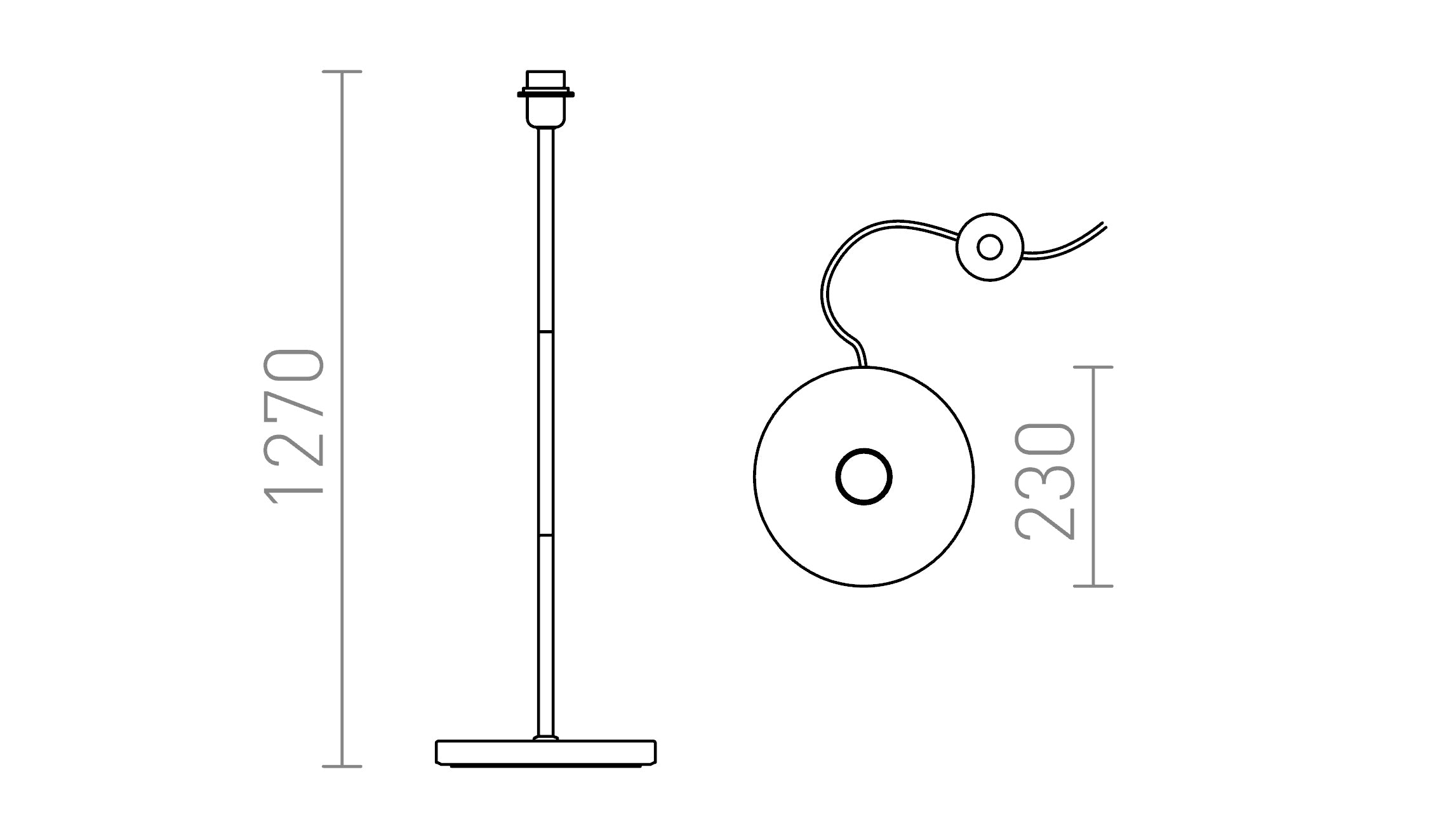 NYC  floor lamp - Product sketch