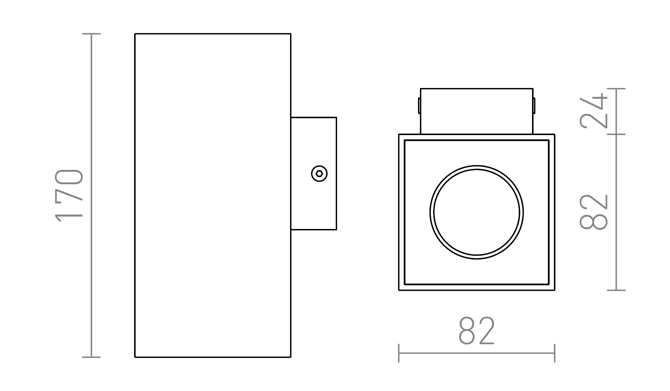 AGATE II wall lamp - Product sketch