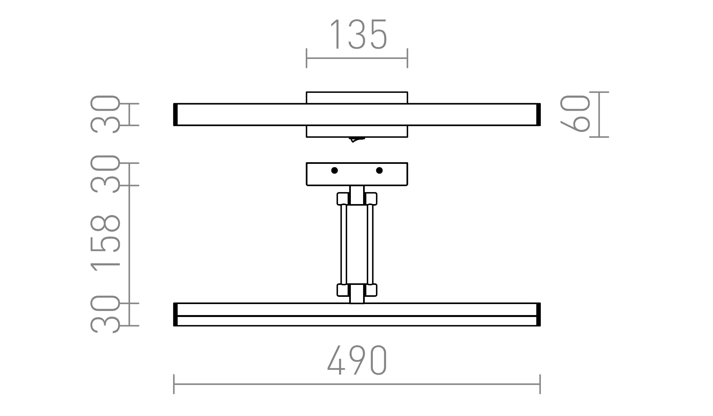 SWING PICTURE LIGHT - Product sketch
