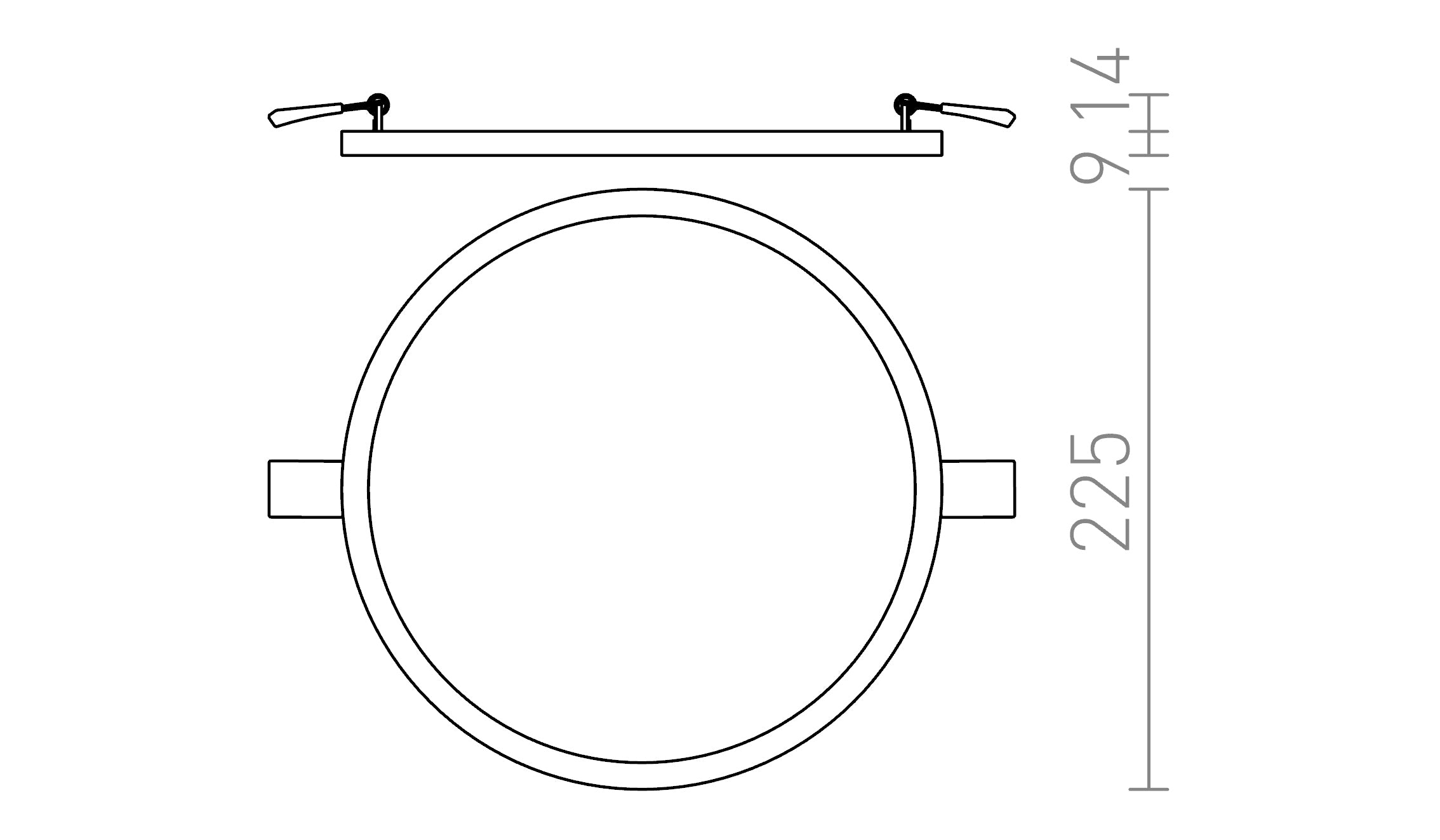 HUE R 22 DIMM RECESSED - Product sketch