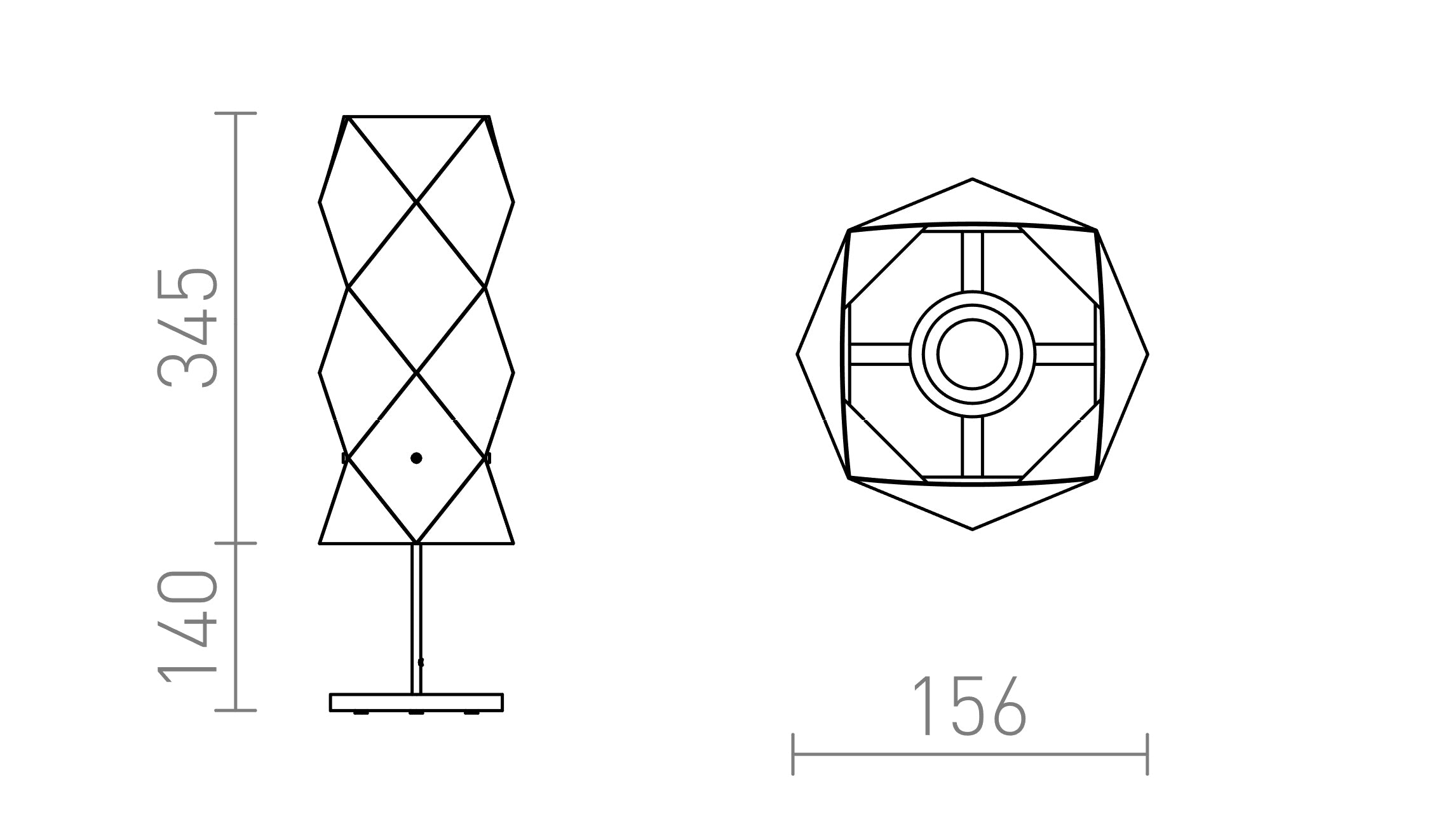 ZUMBA  table lamp - Product sketch