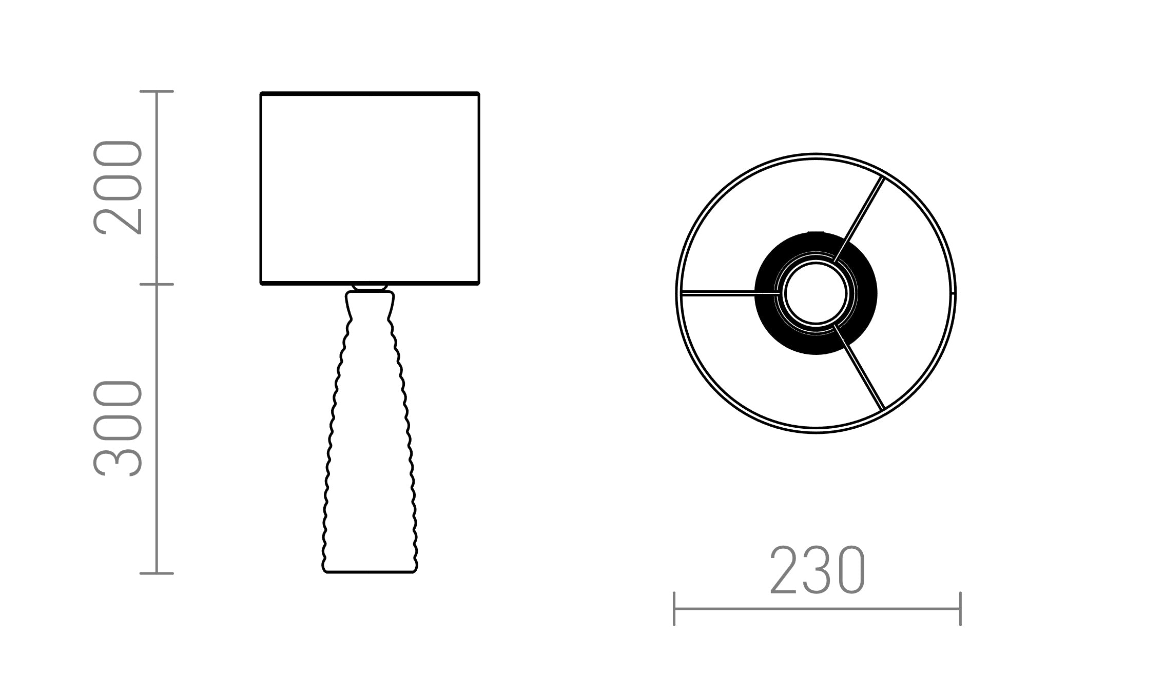LAURA  table lamp - Product sketch