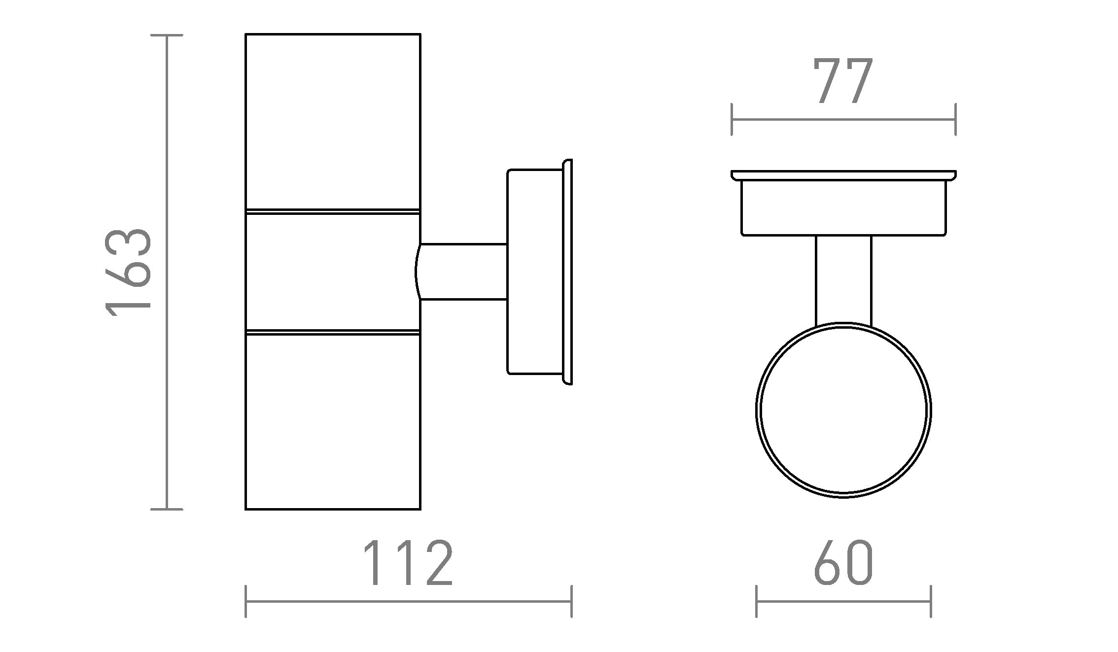 SORANO II wall lamp - Product sketch