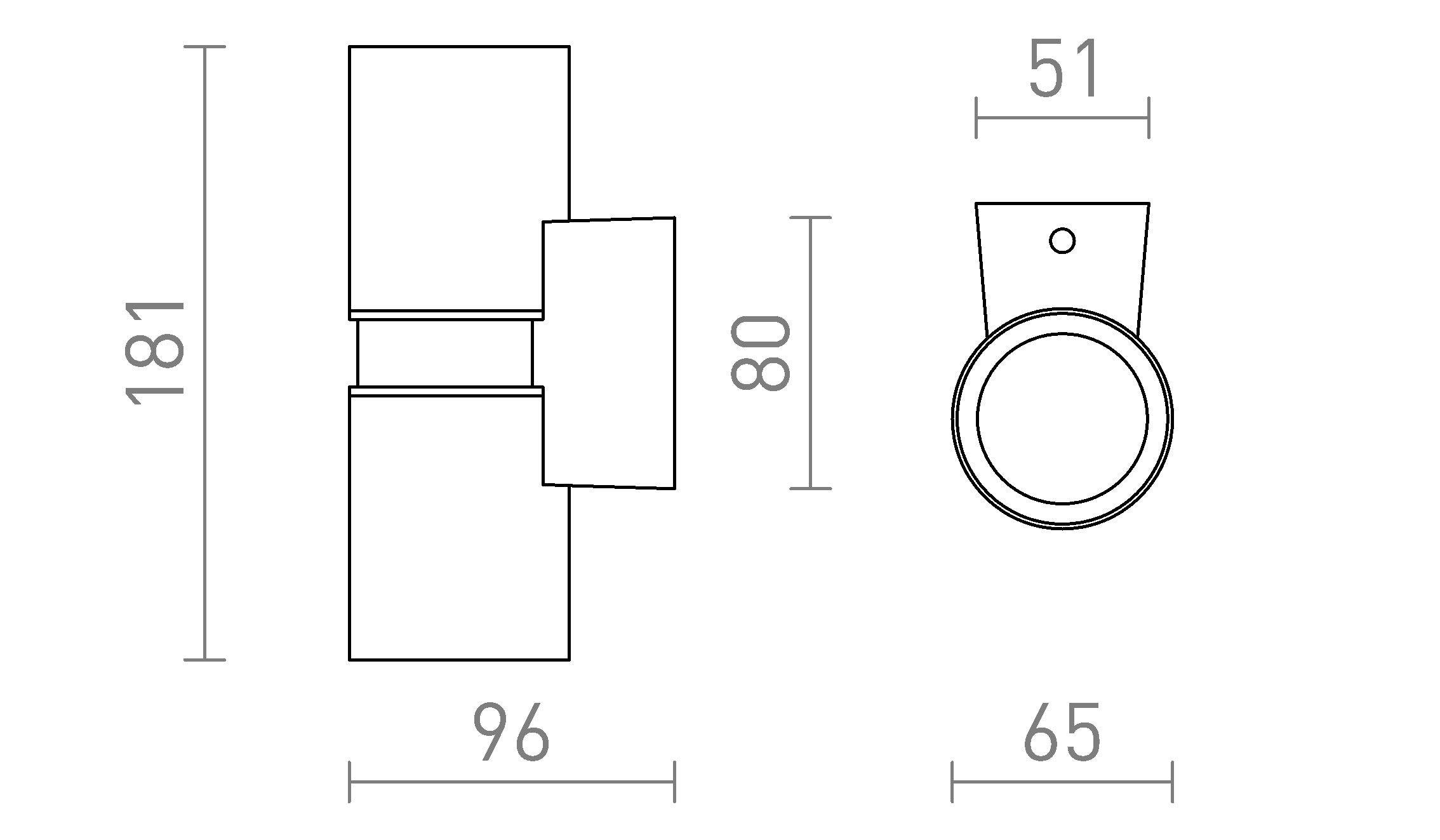 MANO  wall lamp - Product sketch