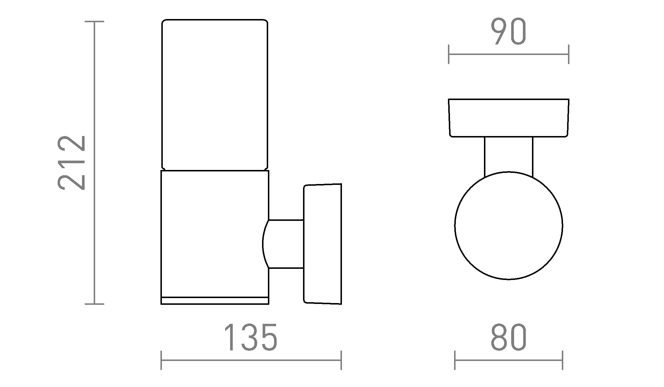 QUINN  wall lamp - Product sketch