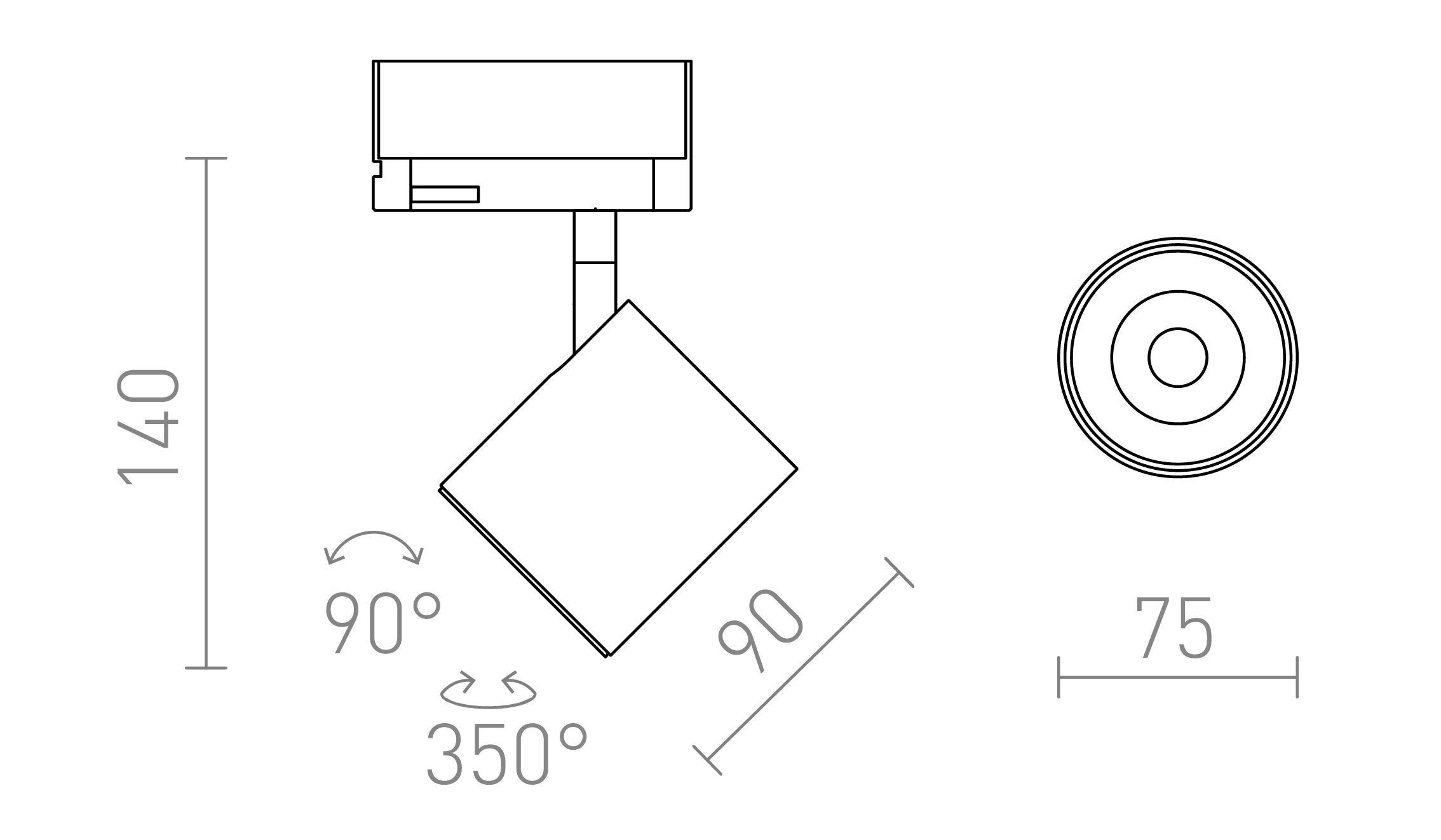 IRIS 7 FOR 3-CIRCUIT TRACKS - Product sketch