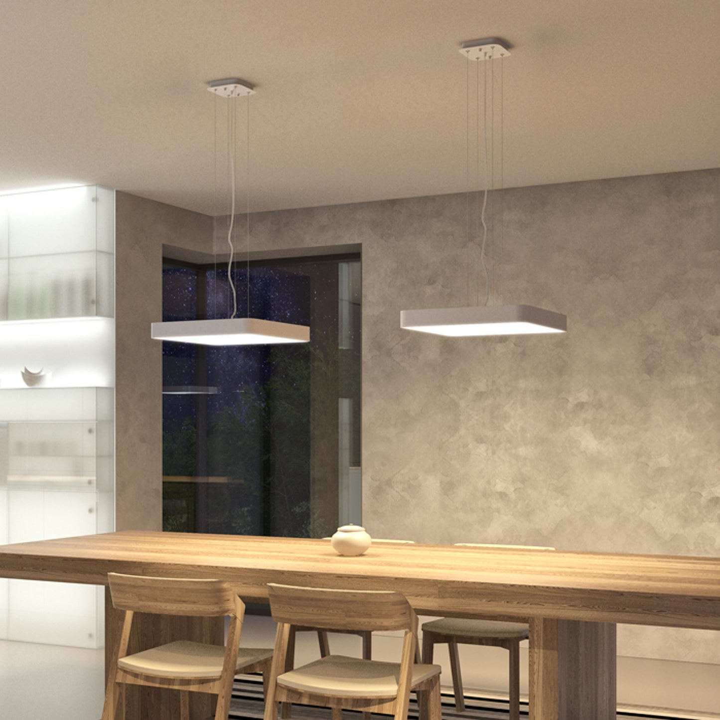 RENDL pendant lamp MENSA SQ 48 pendant white  230V LED 56W  3000K R11291 2