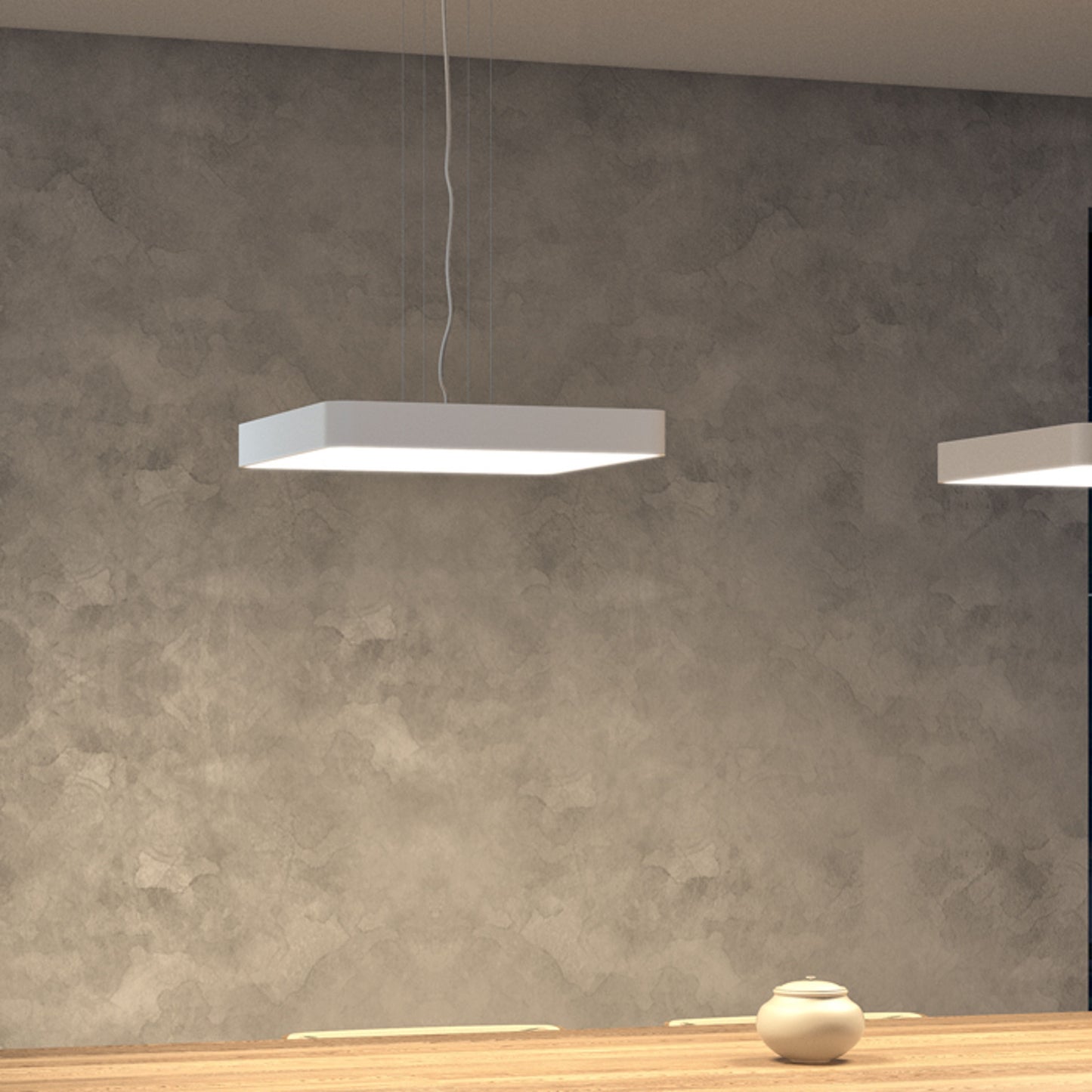 RENDL pendant lamp MENSA SQ 48 pendant white  230V LED 56W  3000K R11291 5