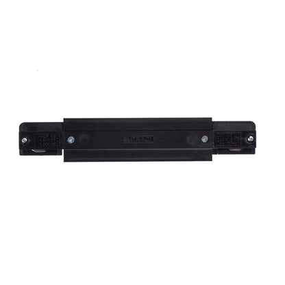 RENDL 3-circuit track system EUTRAC straight connector with feed-in black 230V  R11321 2