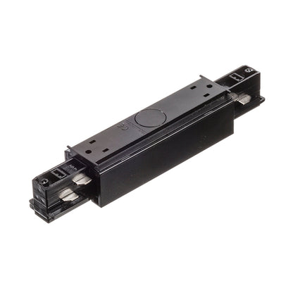 RENDL 3-circuit track system EUTRAC straight connector with feed-in black 230V  R11321 3