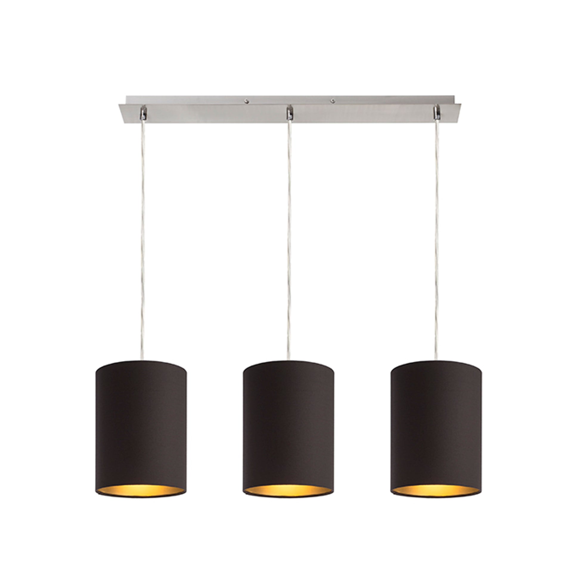 RENDL shades, shade bases, pendent sets RON 15/20 shade Polycotton black/golden foil max. 28W R11802 2