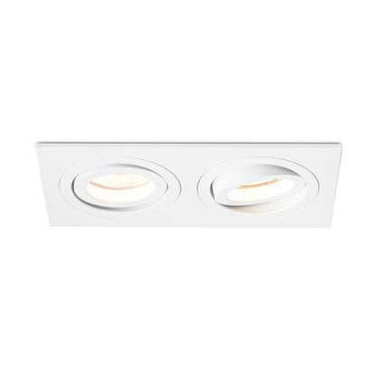 RENDL recessed light PASADENA GU10 SQ II recessed white  230V LED GU10 2x7W R12713 3