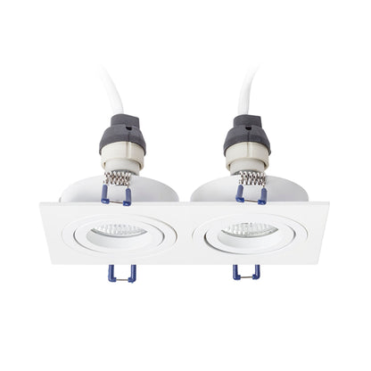 RENDL recessed light PASADENA GU10 SQ II recessed white  230V LED GU10 2x7W R12713 4