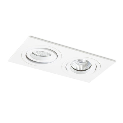 RENDL recessed light PASADENA GU10 SQ II recessed white  230V LED GU10 2x7W R12713 5