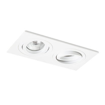 RENDL recessed light PASADENA GU10 SQ II recessed white  230V LED GU10 2x7W R12713 7