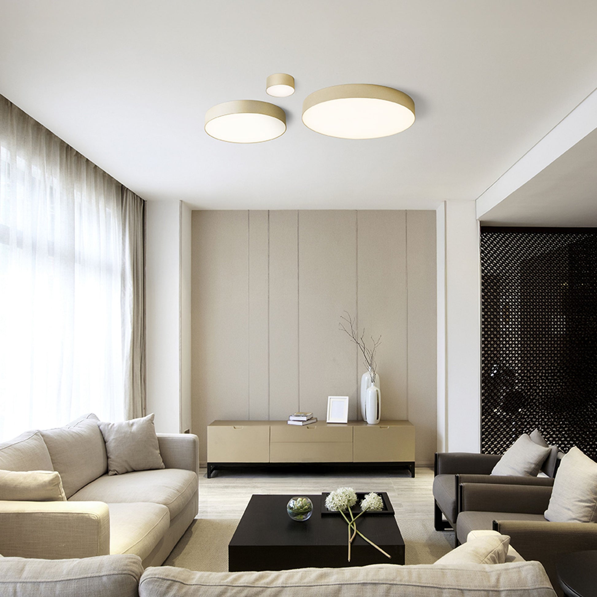 RENDL surface mounted lamp LARISA R 12 ceiling pearl gold  230V LED 10W  3000K R12843 3