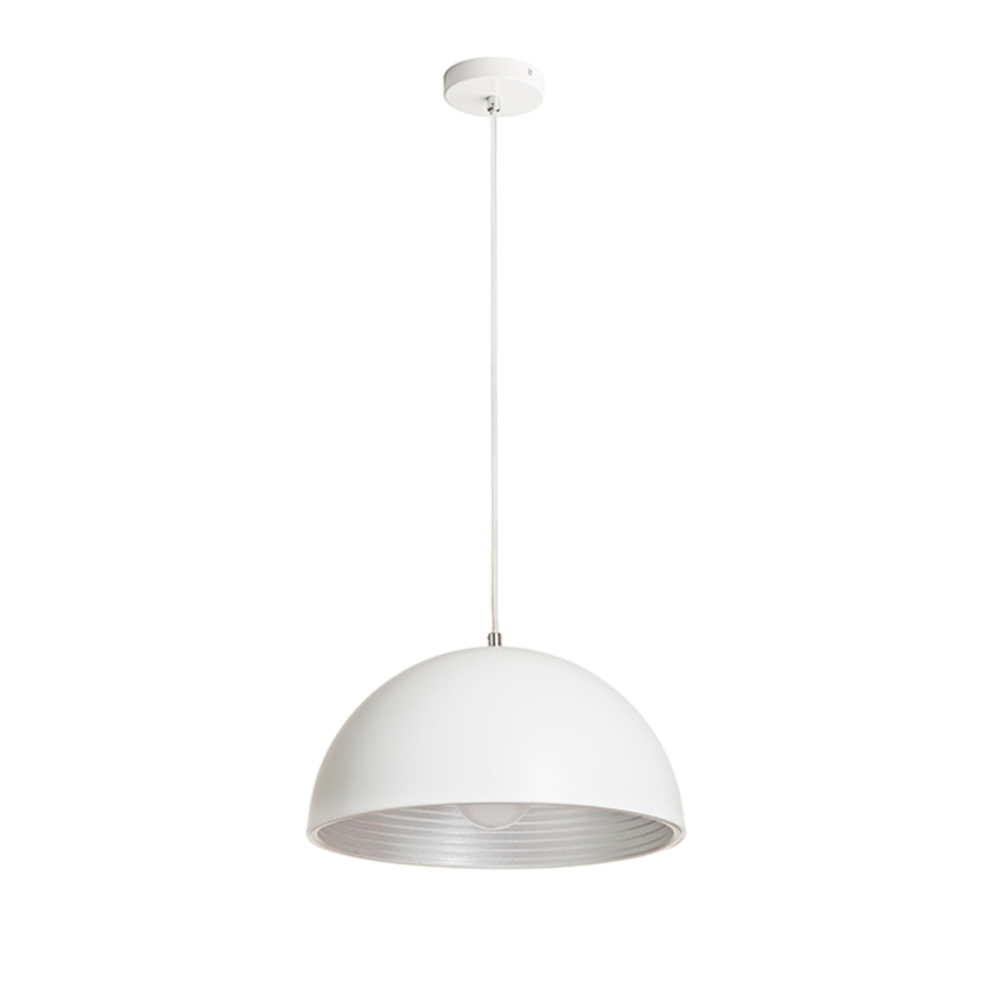 RENDL pendant lamp CARISSIMA 40 pendant matte white/silver grey 230V LED E27 15W R13048 7