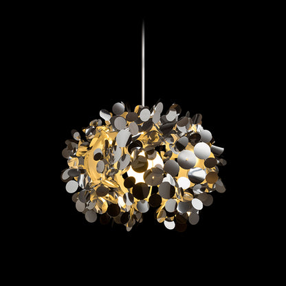 RENDL pendant lamp CONFETTI pendant  chrome foil 230V LED E27 15W R13285 2