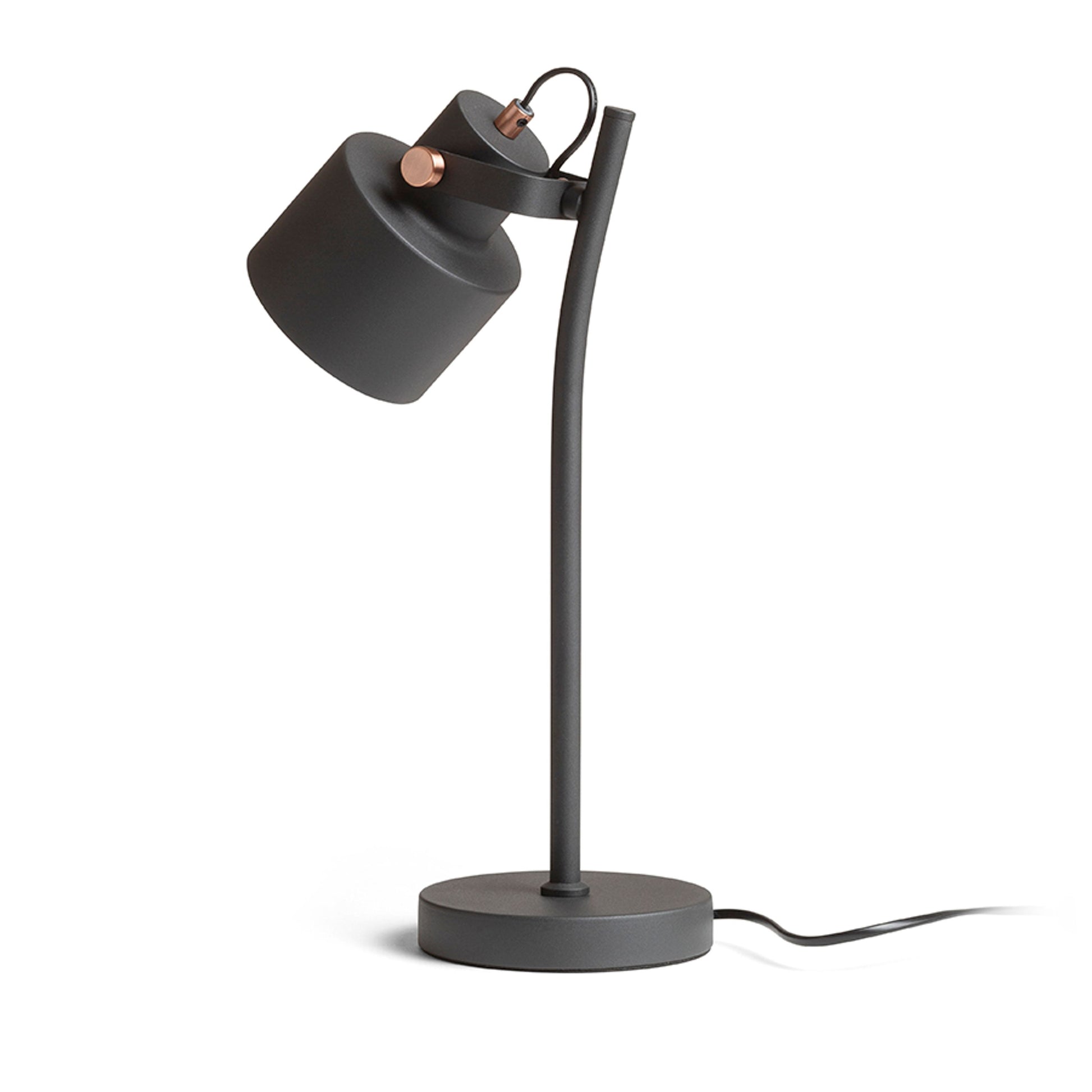 RENDL table lamp CELEIA table matte black brushed copper 230V LED E27 11W R13904 3