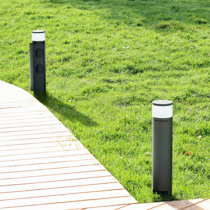 RENDL outdoor lamp JEAN 50 bollard with power sockets anthracite grey  230V LED G9 5W IP54 R14173 5