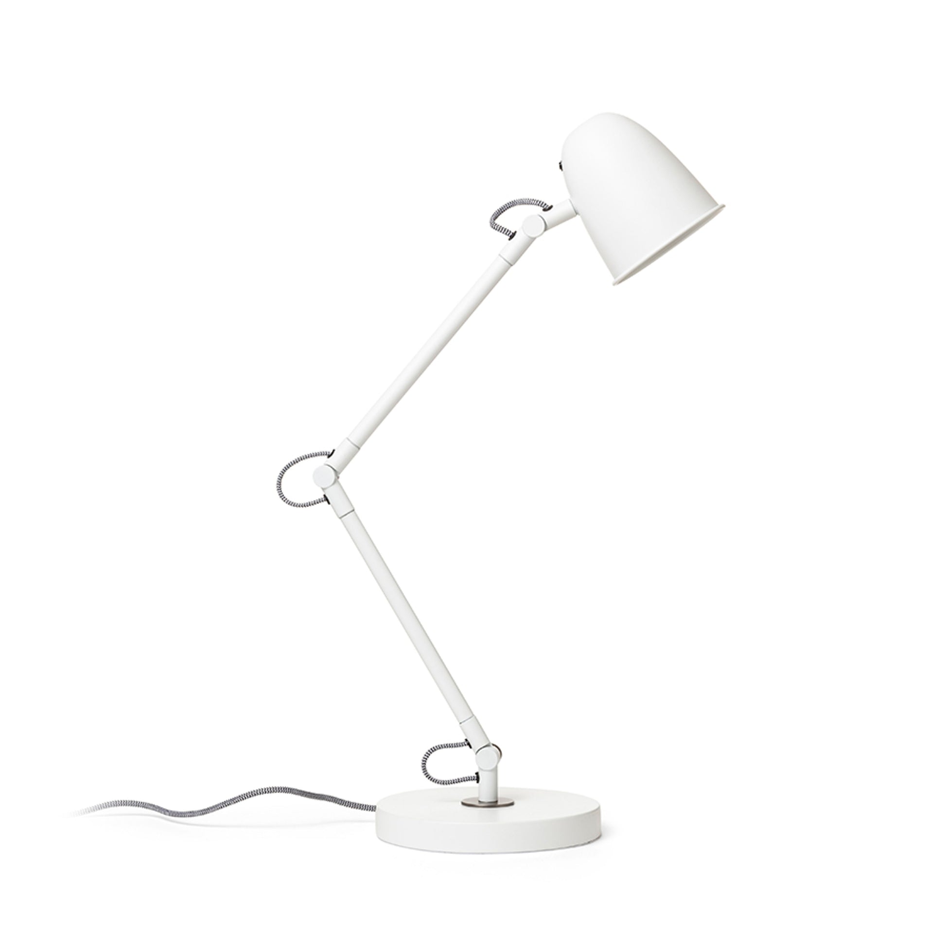 RENDL table lamp DANNY table white matt nickel 230V LED E14 5W R14187 1