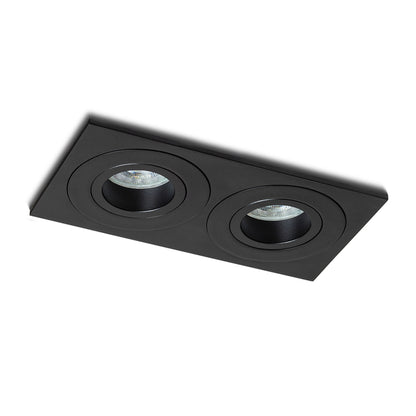 RENDL recessed light GALO II recessed black 230V LED GU10 9W IP65 R14226 5
