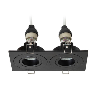 RENDL recessed light GALO II recessed black 230V LED GU10 9W IP65 R14226 6