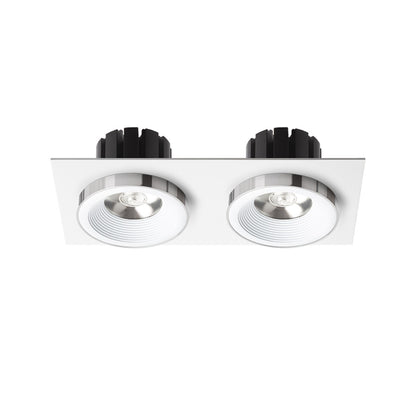 RENDL recessed light SHARM SQ II recessed white chrome 230V LED 2x10W 24° 3000K R14582 2