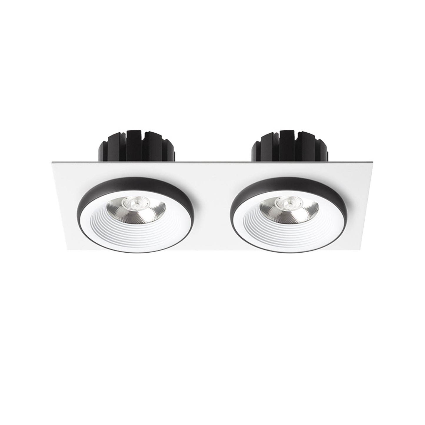 RENDL recessed light SHARM SQ II recessed white/black 230V LED 2x10W 24° 3000K R14584 2